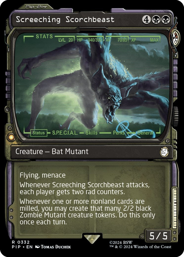 Image for Screeching Scorchbeast (Showcase) (332) (PIP) - Magic: The Gathering