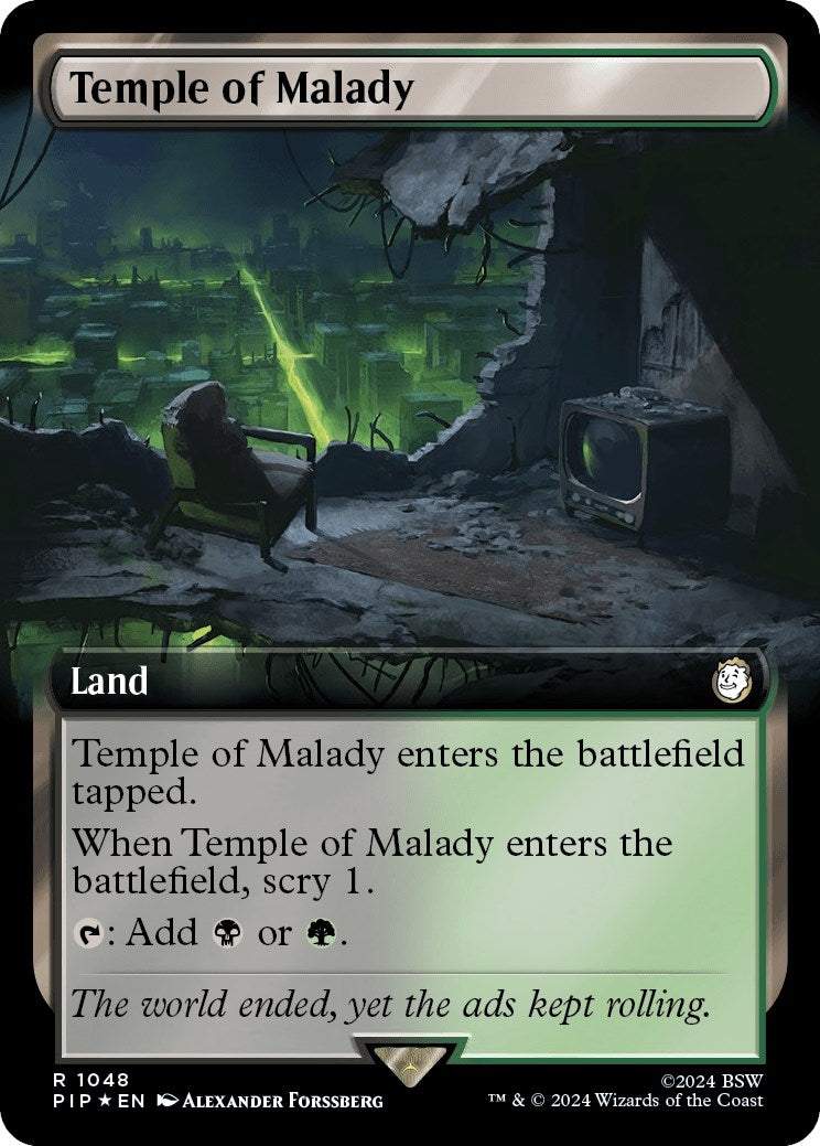 Image for Temple of Malady (Extended Art) (Surge Foil) (1048) (PIP) - Magic: The Gathering