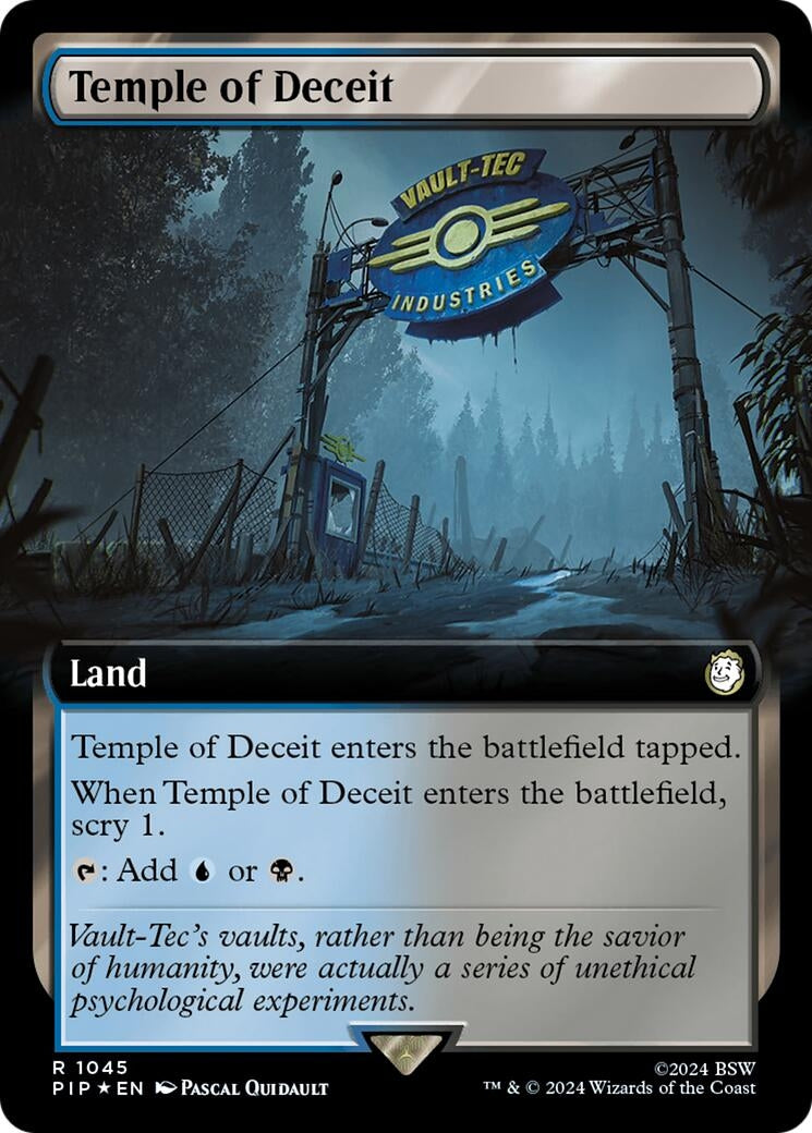 Image for Temple of Deceit (Extended Art) (Surge Foil) (1045) (PIP) - Magic: The Gathering