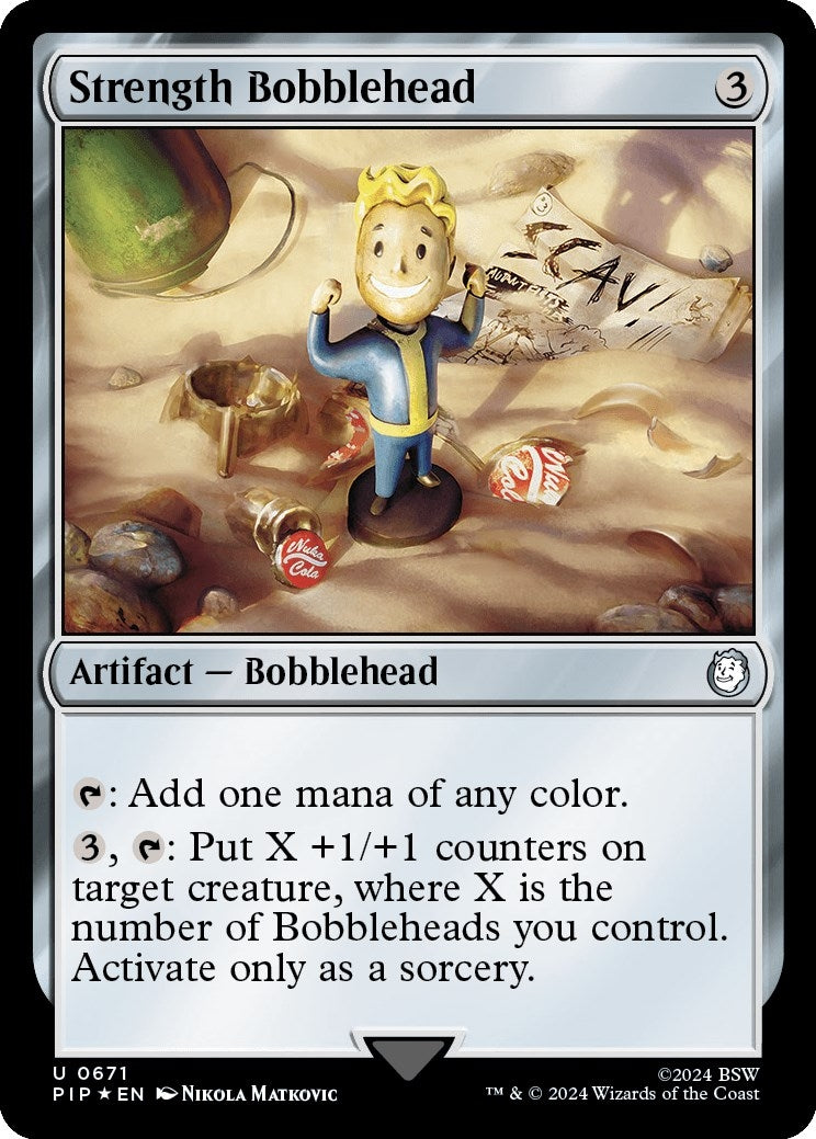 Image for Strength Bobblehead (Surge Foil) (671) (PIP) - Magic: The Gathering