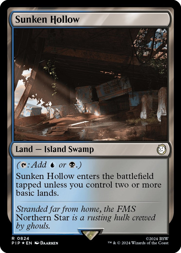 Image for Sunken Hollow (Surge Foil) (824) (PIP) - Magic: The Gathering