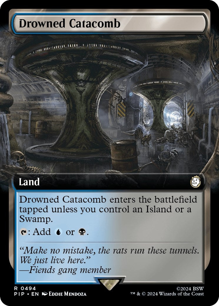 Image for Drowned Catacomb (Extended Art) (494) (PIP) - Magic: The Gathering