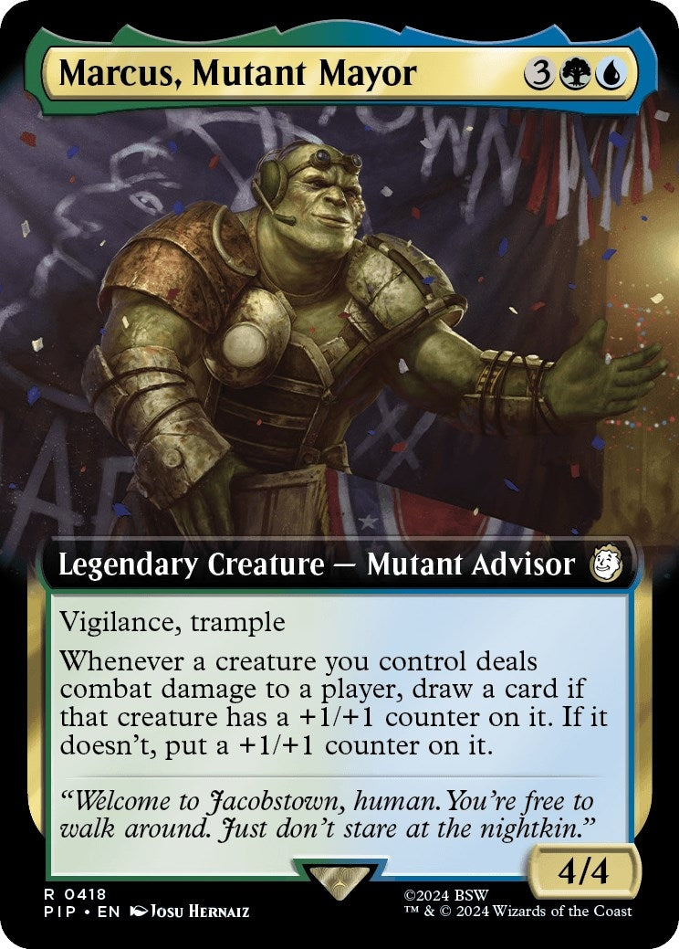 Image for Marcus, Mutant Mayor (Extended Art) (418) (PIP) - Magic: The Gathering