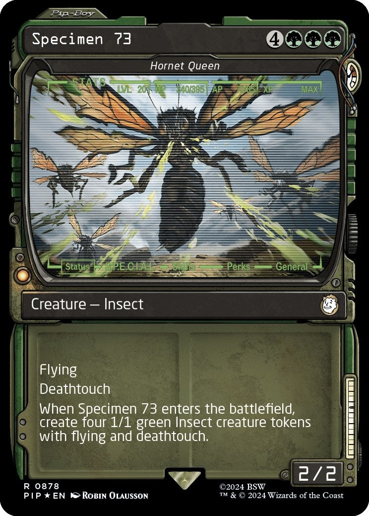 Image for Specimen 73 - Hornet Queen (Showcase) (Surge Foil) (878) (PIP) - Magic: The Gathering
