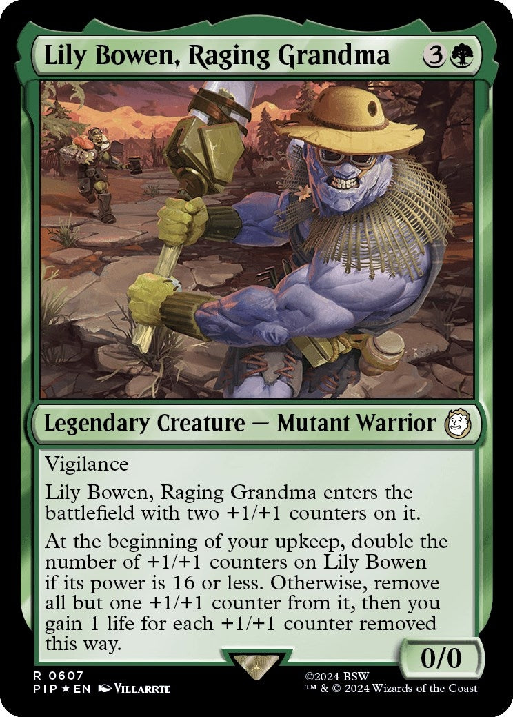Image for Lily Bowen, Raging Grandma (Surge Foil) (607) (PIP) - Magic: The Gathering