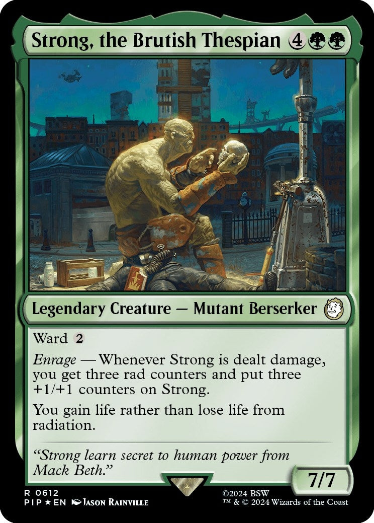Image for Strong, the Brutish Thespian (Surge Foil) (612) (PIP) - Magic: The Gathering