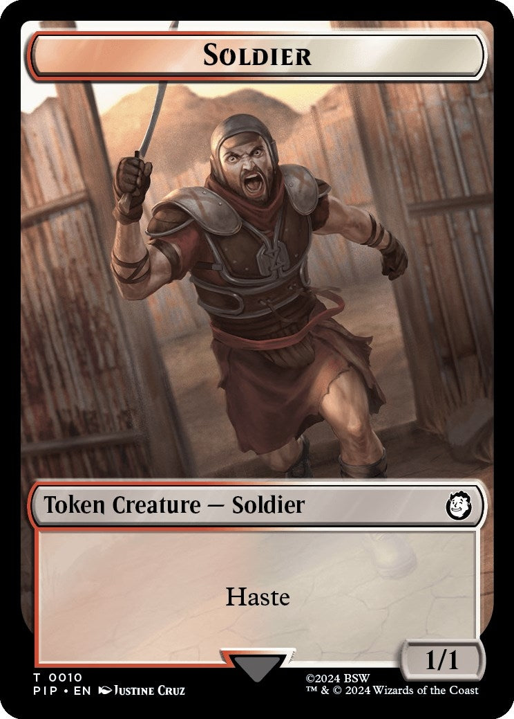 Image for Soldier (0010) // Food (0012) Double-Sided Token (10 // 12) (PIP) - Magic: The Gathering