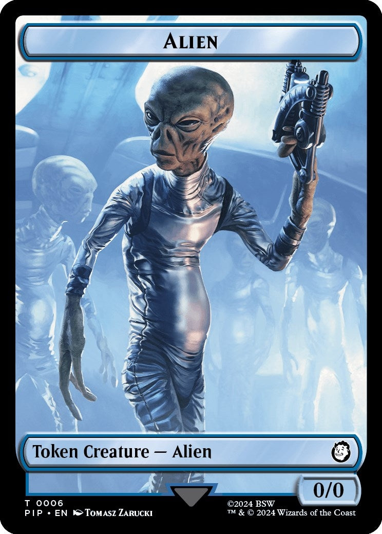 Image for Alien // Clue Double-Sided Token (6 // 11) (PIP) - Magic: The Gathering