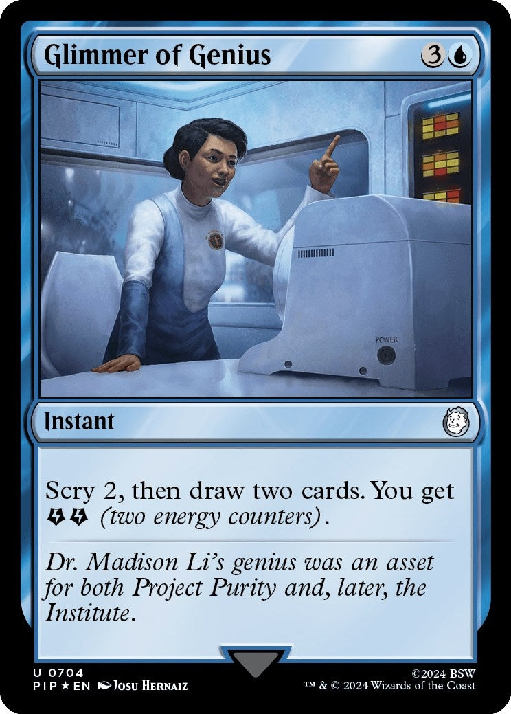 Image for Glimmer of Genius (Surge Foil) (704) (PIP) - Magic: The Gathering