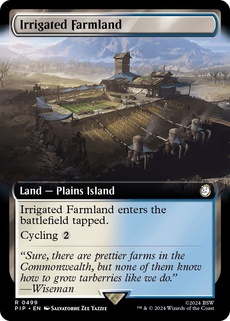Image for Irrigated Farmland (Extended Art) (499) (PIP) - Magic: The Gathering