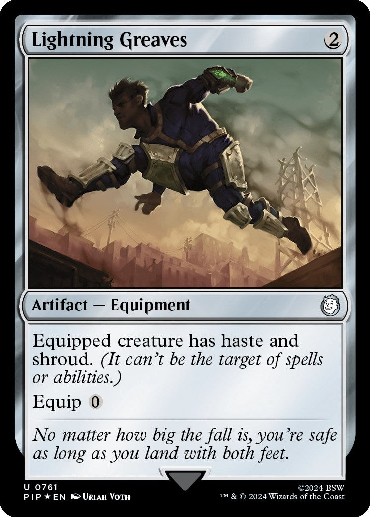 Image for Lightning Greaves (Surge Foil) (761) (PIP) - Magic: The Gathering
