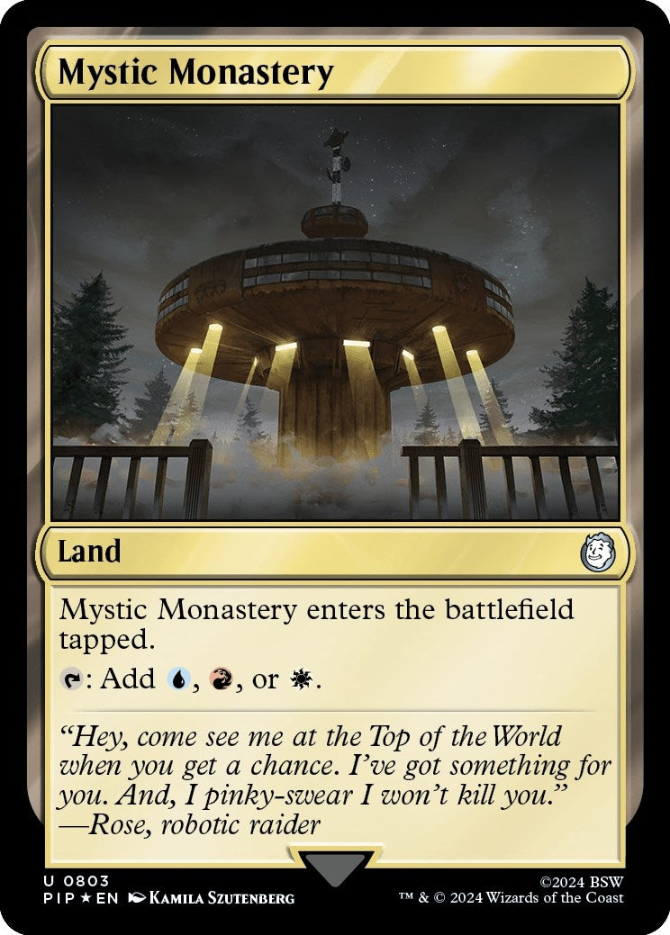 Image for Mystic Monastery (Surge Foil) (803) (PIP) - Magic: The Gathering