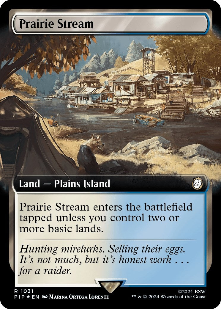 Image for Prairie Stream (Extended Art) (Surge Foil) (1031) (PIP) - Magic: The Gathering