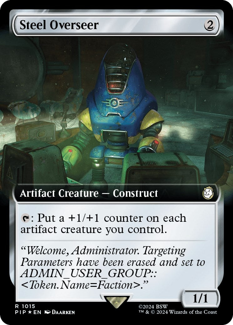 Image for Steel Overseer (Extended Art) (Surge Foil) (1015) (PIP) - Magic: The Gathering