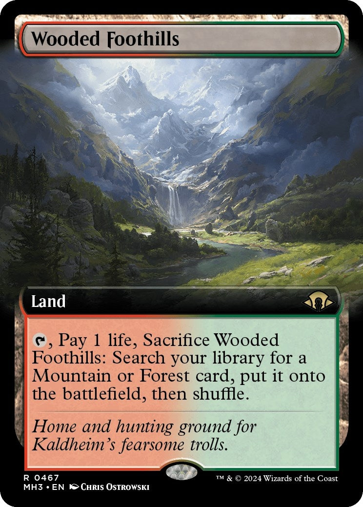 Image for Wooded Foothills (Extended Art) (467) (MH3) - Magic: The Gathering