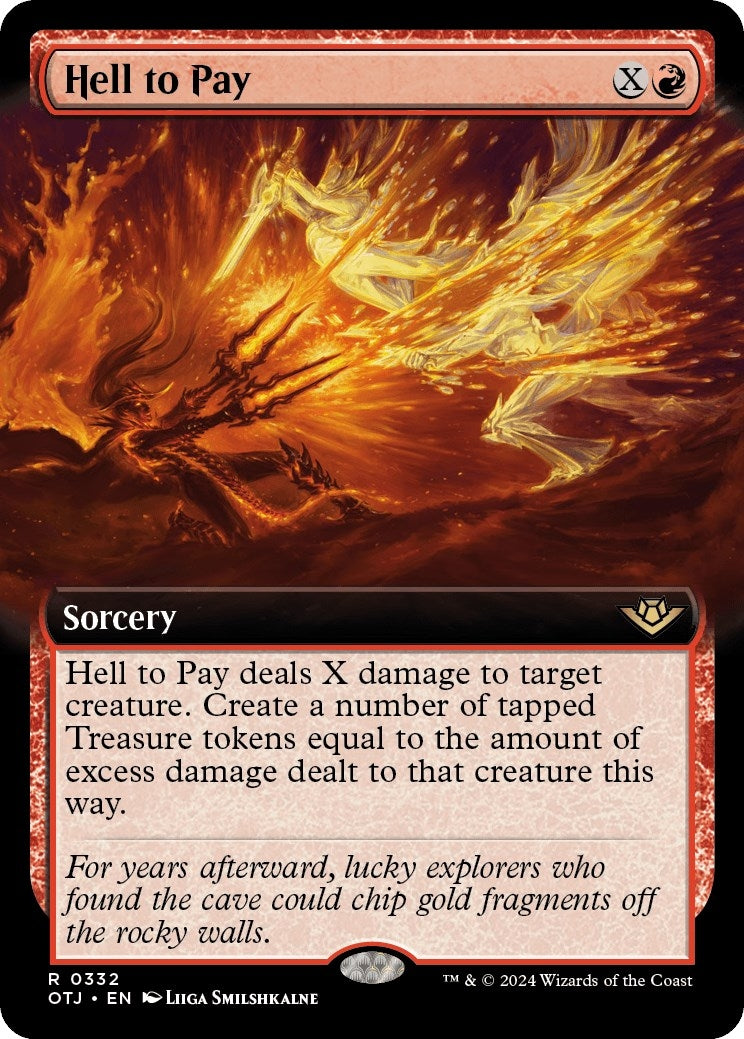 Image for Hell to Pay (Extended Art) (332) (OTJ) - Magic: The Gathering