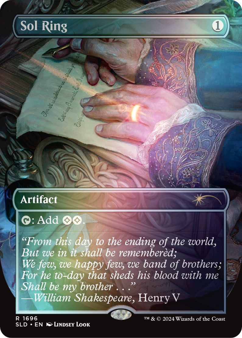 Image for Sol Ring (1696) (Rainbow Foil) (1696) (SLD) - Magic: The Gathering