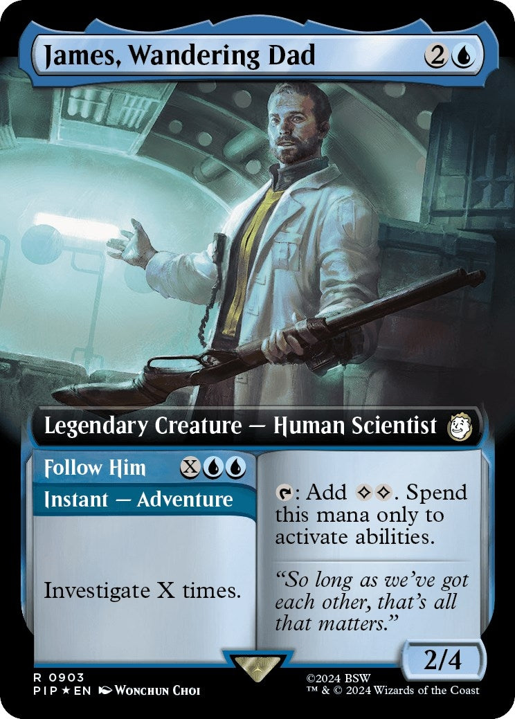 Image for James, Wandering Dad (Extended Art) (Surge Foil) (903) (PIP) - Magic: The Gathering