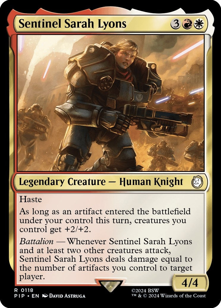 Image for Sentinel Sarah Lyons (118) (PIP) - Magic: The Gathering