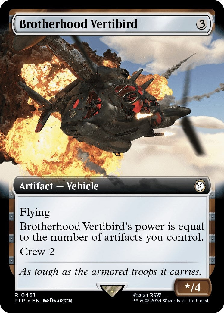 Image for Brotherhood Vertibird (Extended Art) (431) (PIP) - Magic: The Gathering