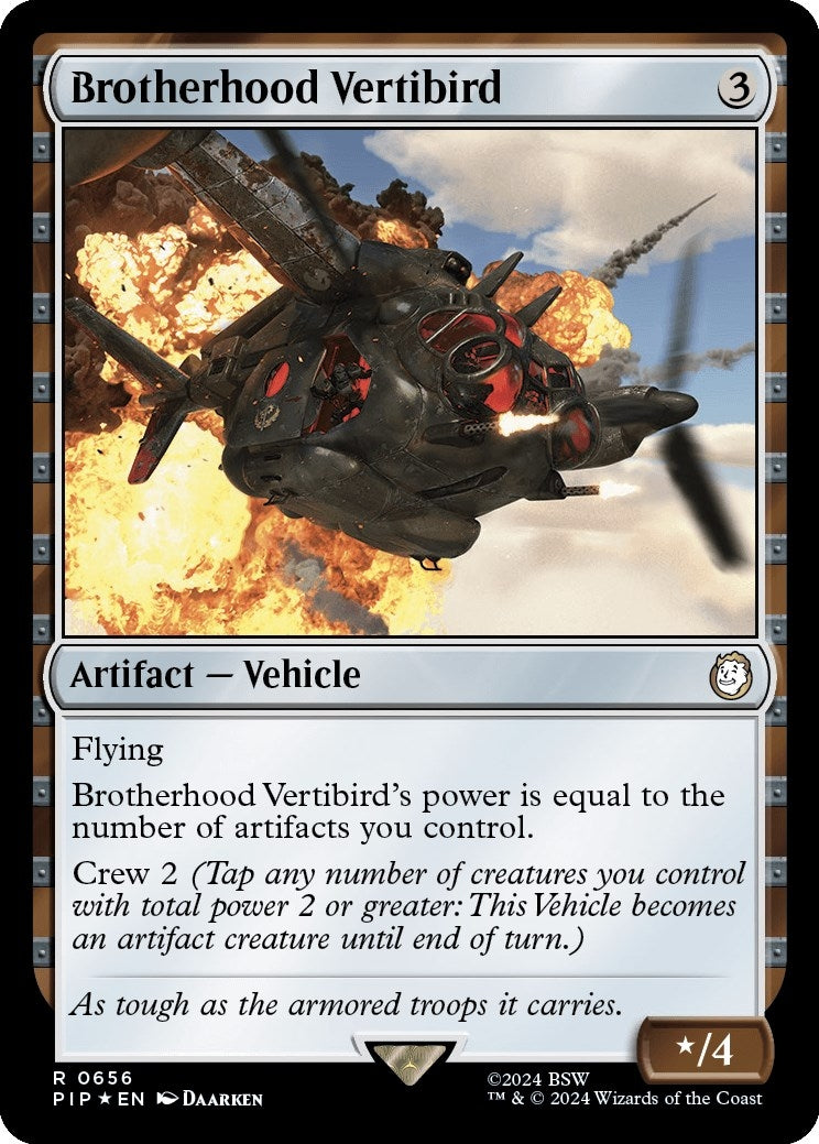 Image for Brotherhood Vertibird (Surge Foil) (656) (PIP) - Magic: The Gathering