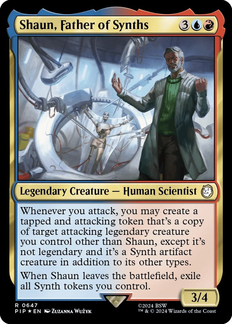 Image for Shaun, Father of Synths (Surge Foil) (647) (PIP) - Magic: The Gathering