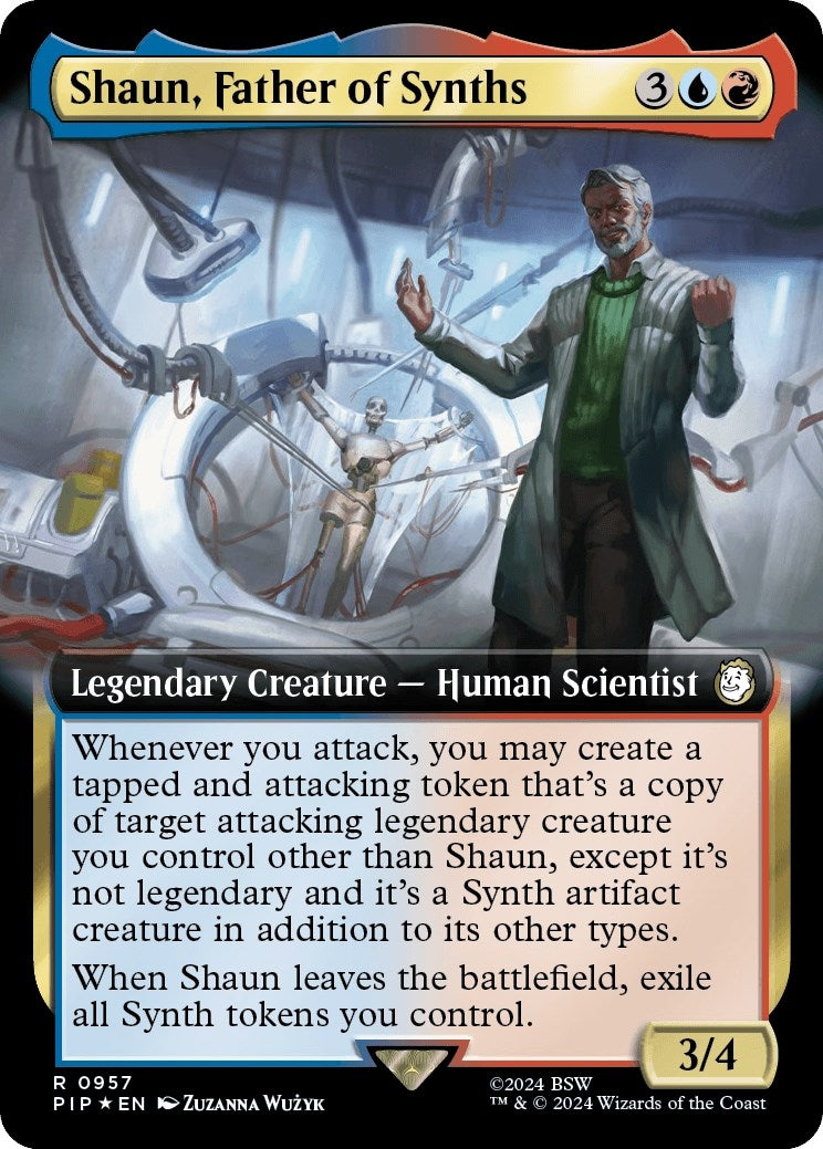 Image for Shaun, Father of Synths (Extended Art) (Surge Foil) (957) (PIP) - Magic: The Gathering