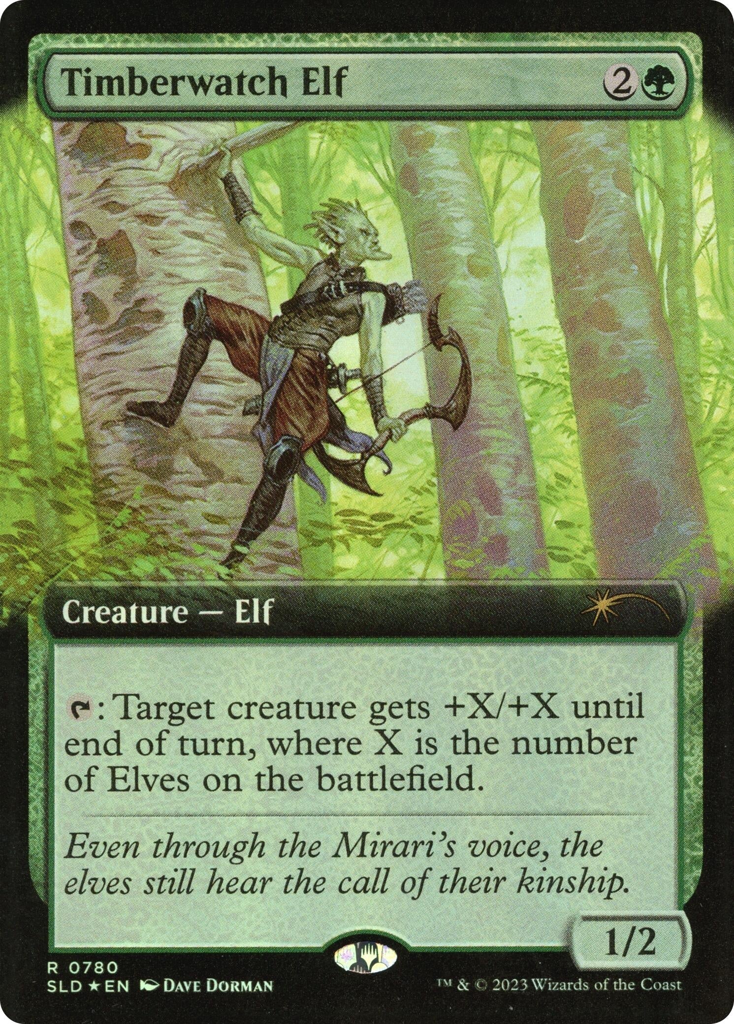Image for Timberwatch Elf (Extended Art) (780) (SLD) - Magic: The Gathering