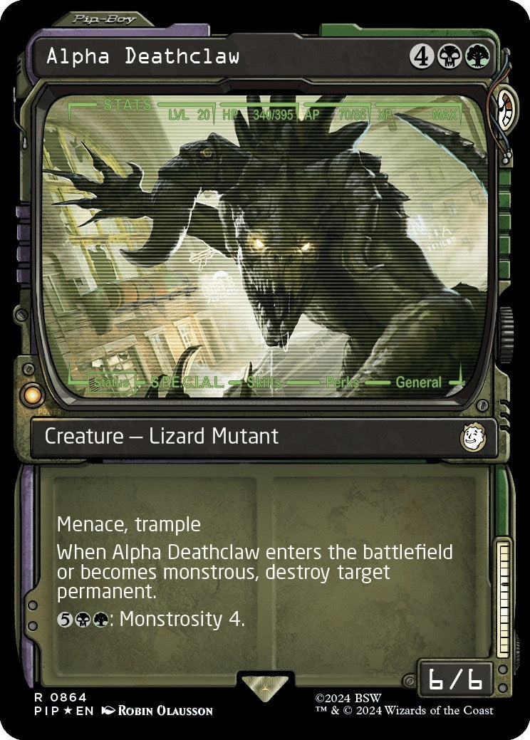 Image for Alpha Deathclaw (Showcase) (Surge Foil) (864) (PIP) - Magic: The Gathering