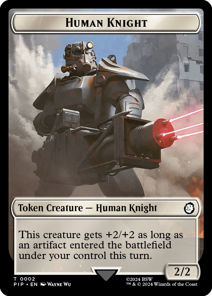 Image for Human Knight // Copy Double-Sided Token (2 // 1) (PIP) - Magic: The Gathering