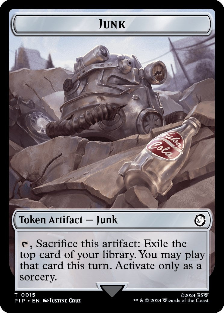Image for Junk // Zombie Mutant Double-Sided Token (15 // 7) (PIP) - Magic: The Gathering