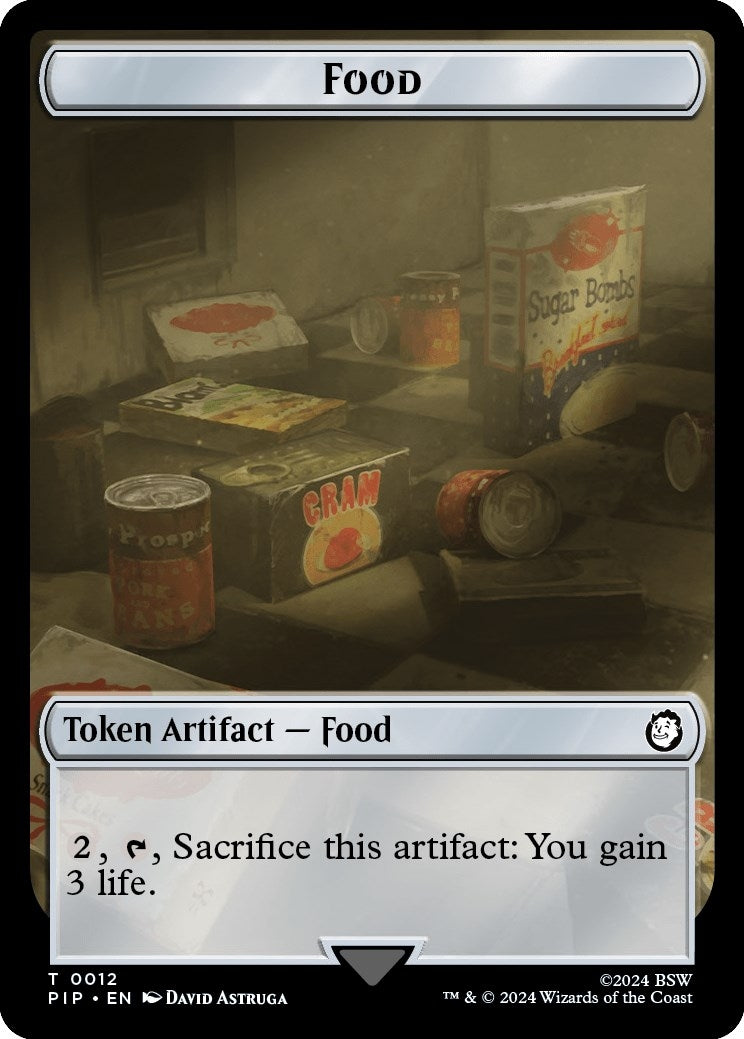 Image for Food (0012) // Zombie Mutant Double-Sided Token (12 // 7) (PIP) - Magic: The Gathering