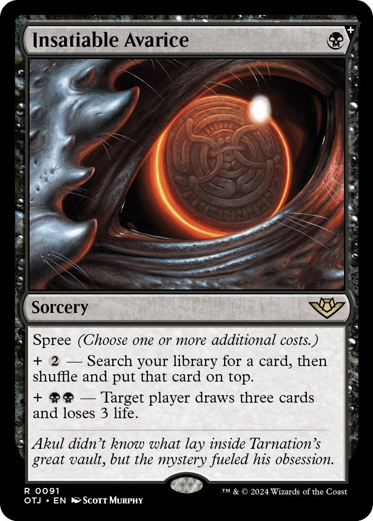 Image for Insatiable Avarice (91) (OTJ) - Magic: The Gathering