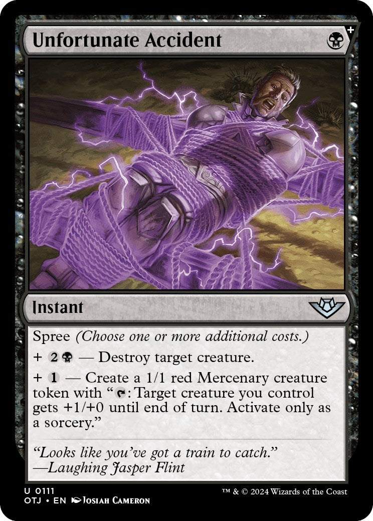 Image for Unfortunate Accident (111) (OTJ) - Magic: The Gathering