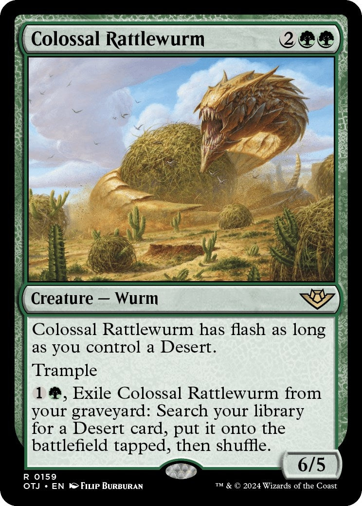 Image for Colossal Rattlewurm (159) (OTJ) - Magic: The Gathering