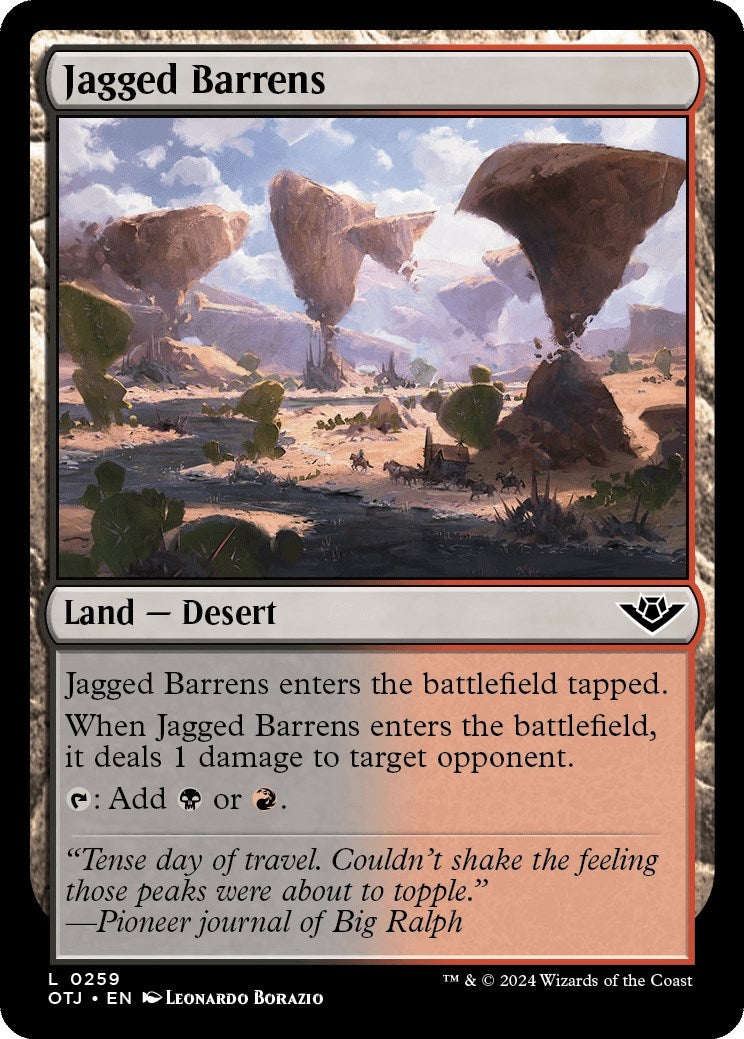 Image for Jagged Barrens (259) (OTJ) - Magic: The Gathering