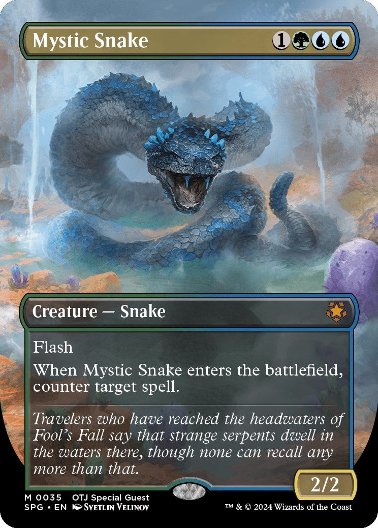 Image for Mystic Snake (Borderless) (35) (SPG) - Magic: The Gathering