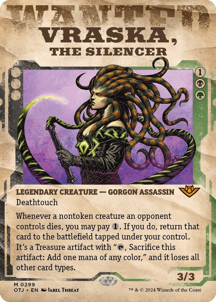 Image for Vraska, the Silencer (Showcase) (299) (OTJ) - Magic: The Gathering