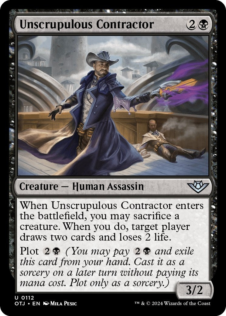 Image for Unscrupulous Contractor (112) (OTJ) - Magic: The Gathering