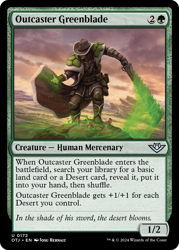 Image for Outcaster Greenblade (172) (OTJ) - Magic: The Gathering