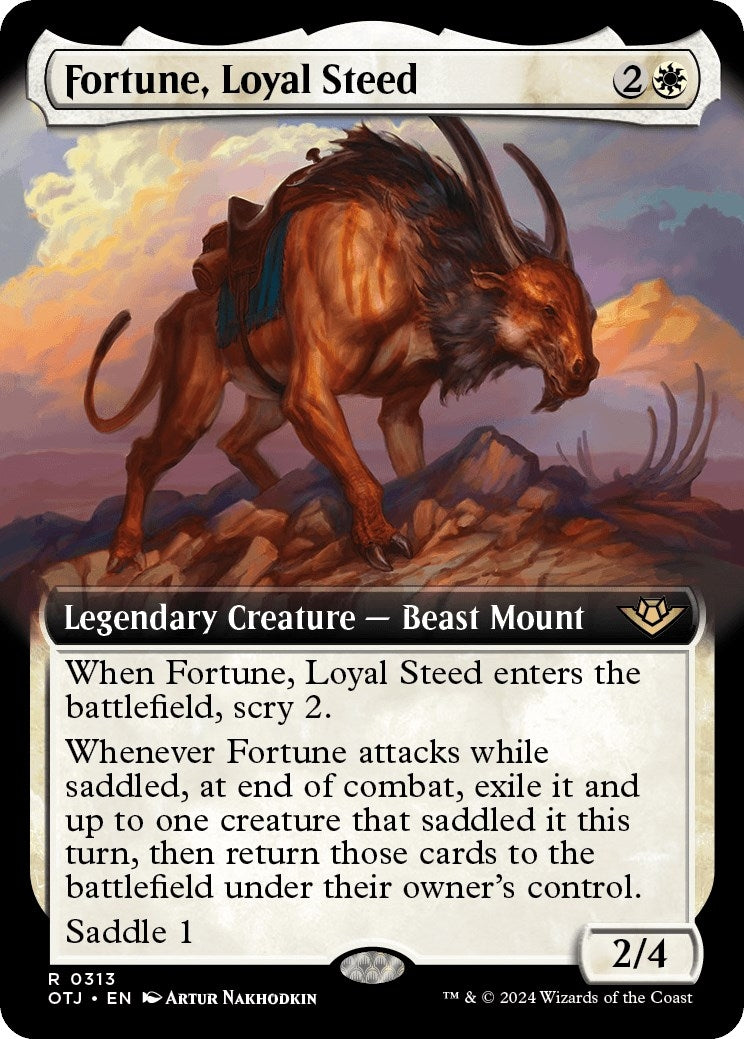Image for Fortune, Loyal Steed (Extended Art) (313) (OTJ) - Magic: The Gathering