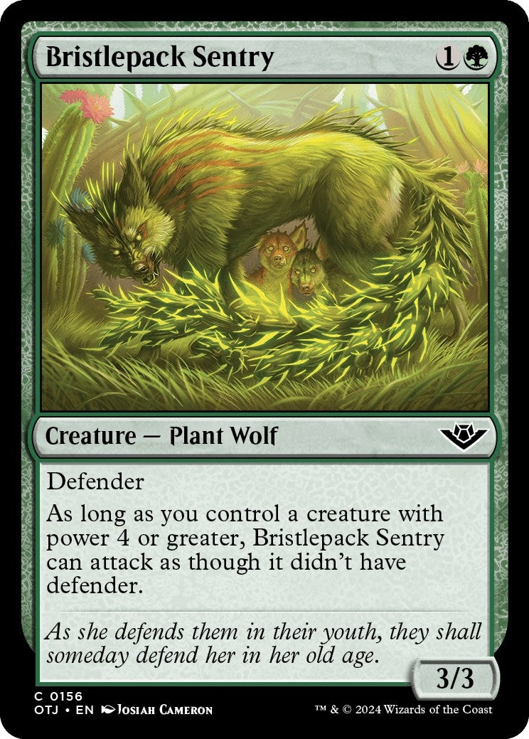 Image for Bristlepack Sentry (156) (OTJ) - Magic: The Gathering
