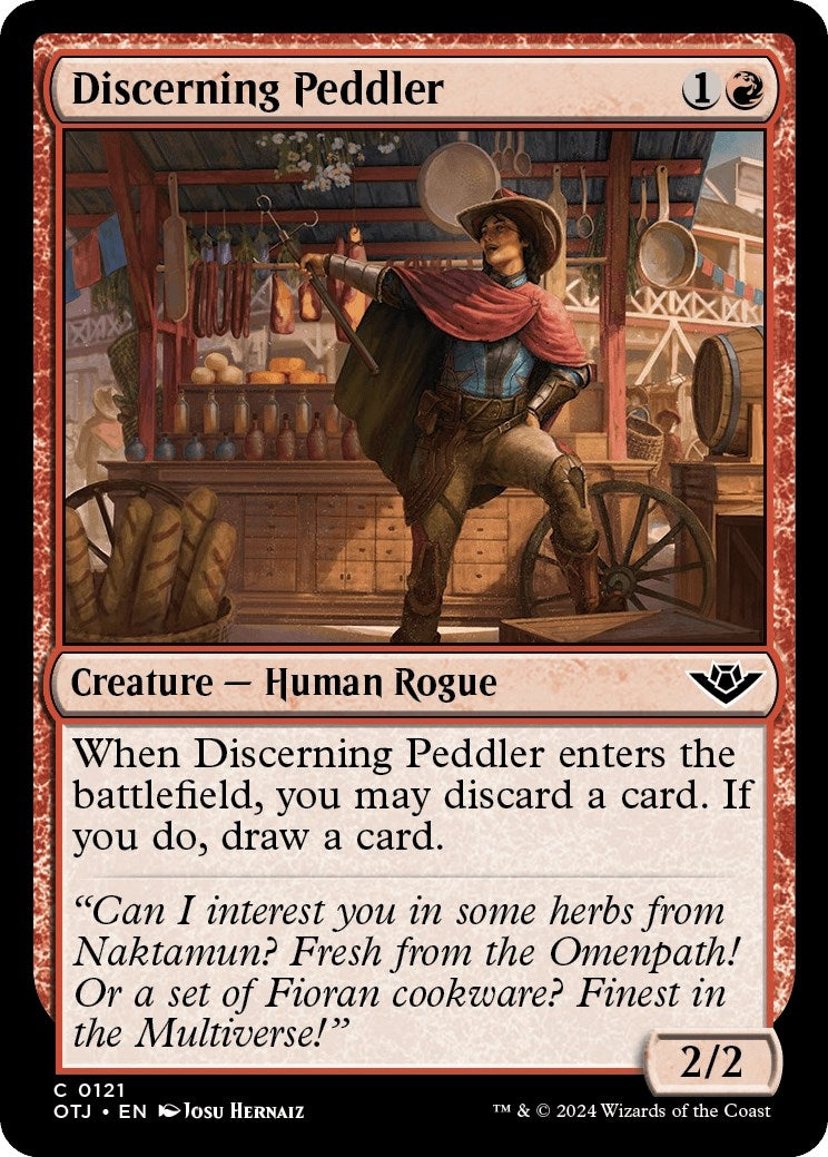 Image for Discerning Peddler (121) (OTJ) - Magic: The Gathering