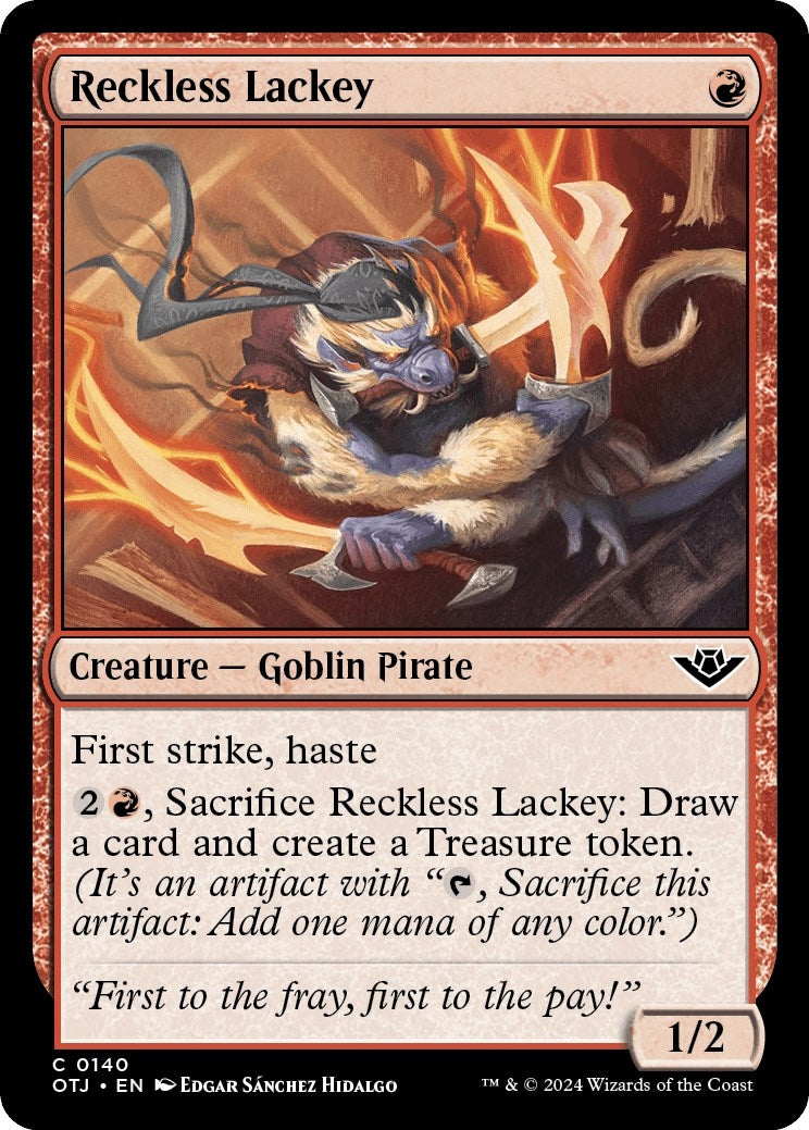 Image for Reckless Lackey (140) (OTJ) - Magic: The Gathering
