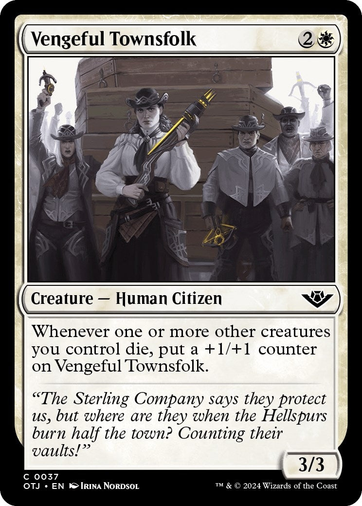 Image for Vengeful Townsfolk (37) (OTJ) - Magic: The Gathering