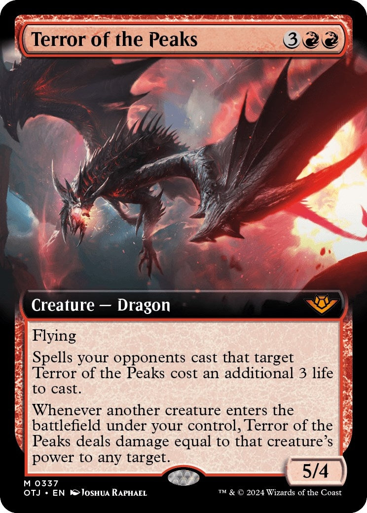 Image for Terror of the Peaks (Extended Art) (337) (OTJ) - Magic: The Gathering