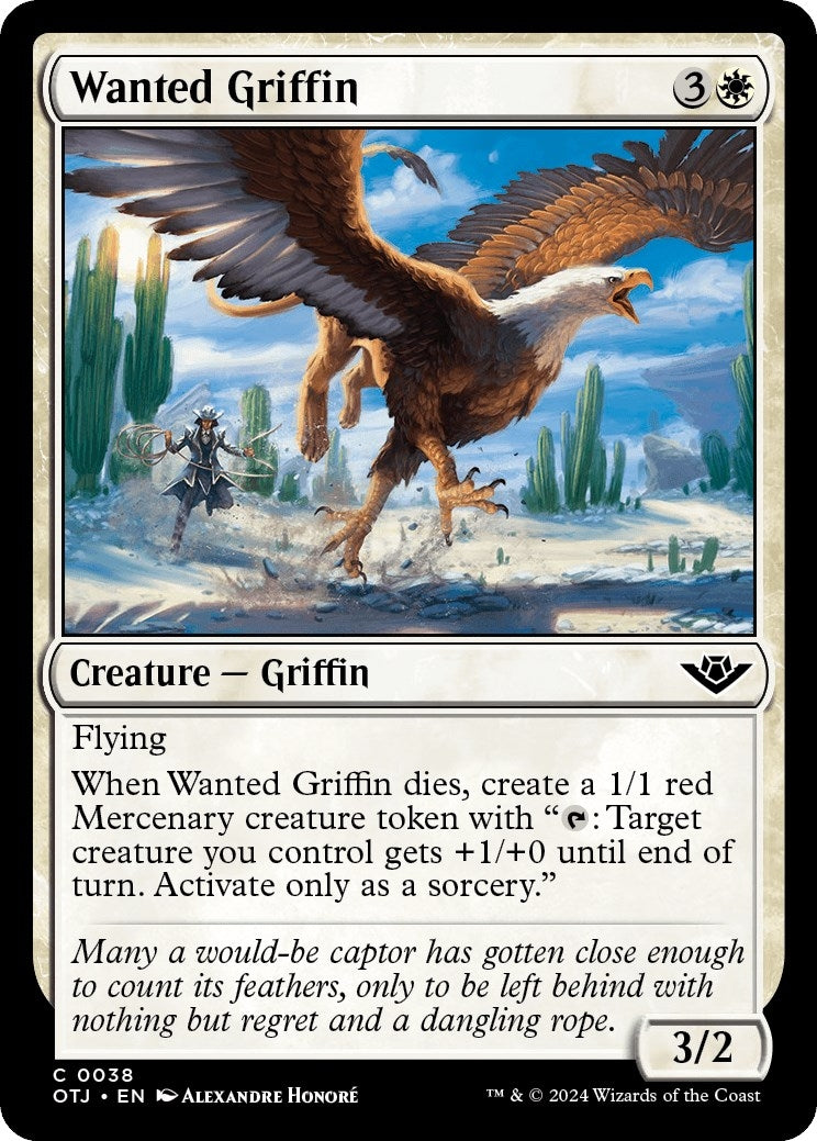 Image for Wanted Griffin (38) (OTJ) - Magic: The Gathering