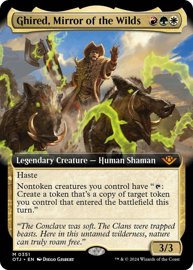 Image for Ghired, Mirror of the Wilds (Extended Art) (351) (OTJ) - Magic: The Gathering