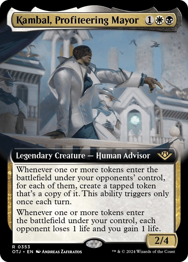 Image for Kambal, Profiteering Mayor (Extended Art) (353) (OTJ) - Magic: The Gathering