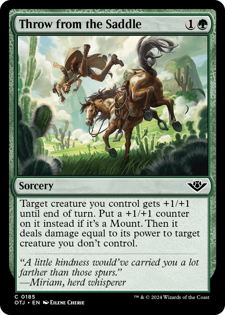 Image for Throw from the Saddle (185) (OTJ) - Magic: The Gathering